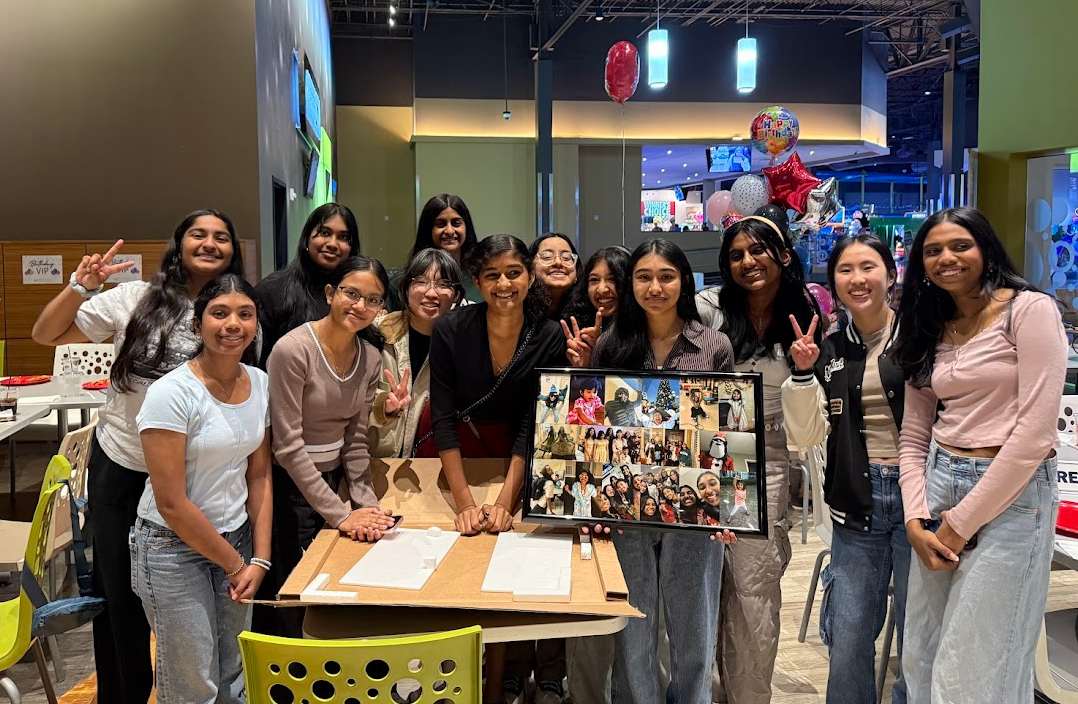 Hanging out with my friends (at a birthday party!)