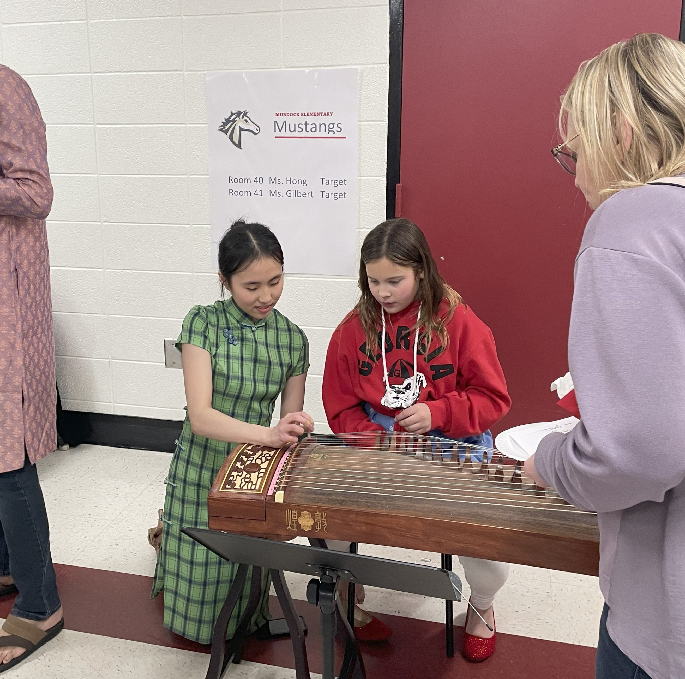 Guzheng demonstration at Murdock Elementary School